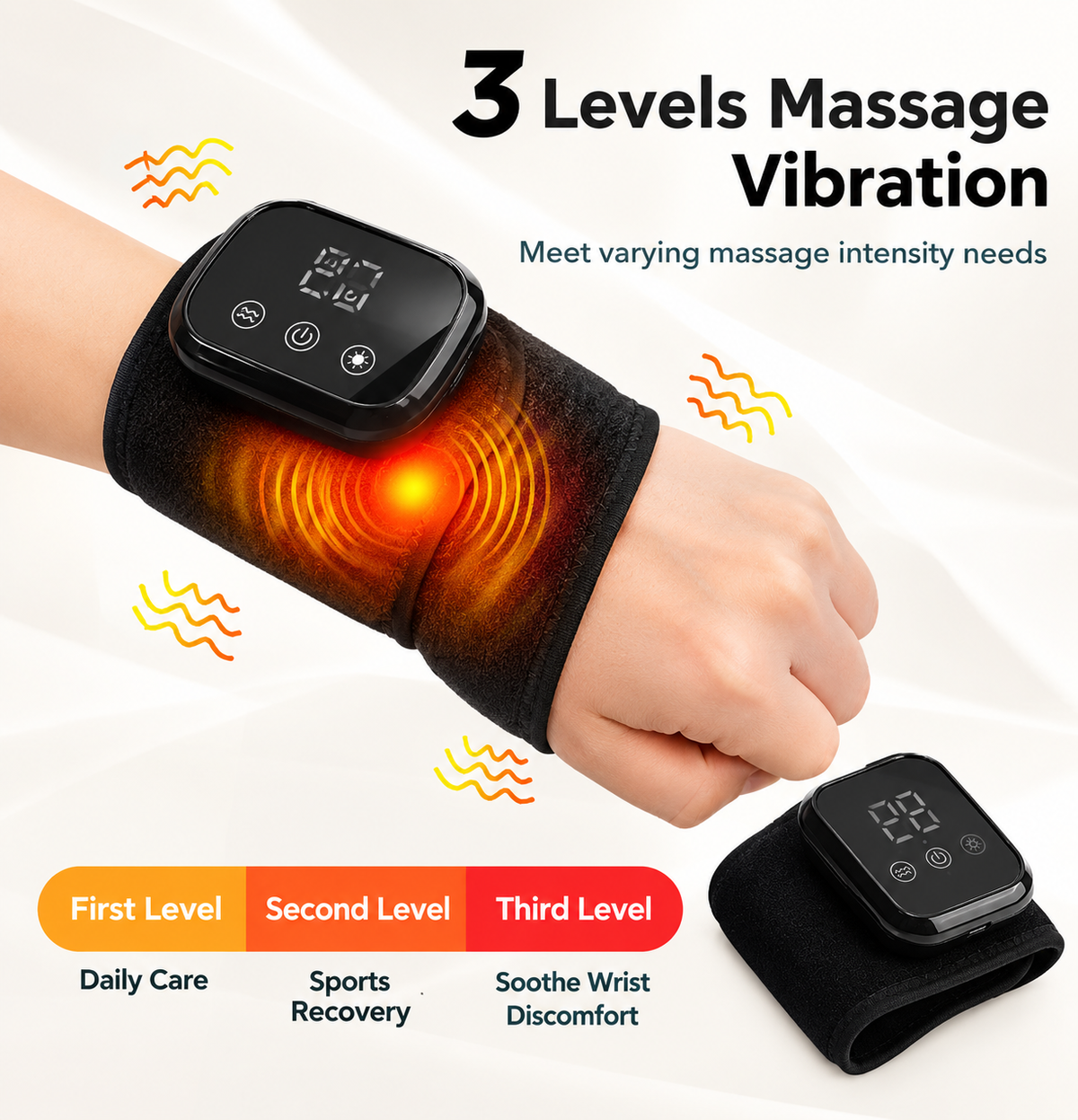 Electric Heated Wrist Brace with Vibration Massage