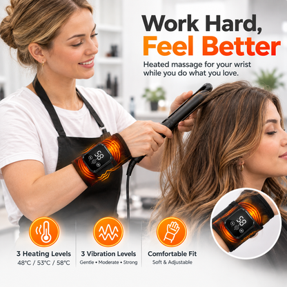 Electric Heated Wrist Brace with Vibration Massage