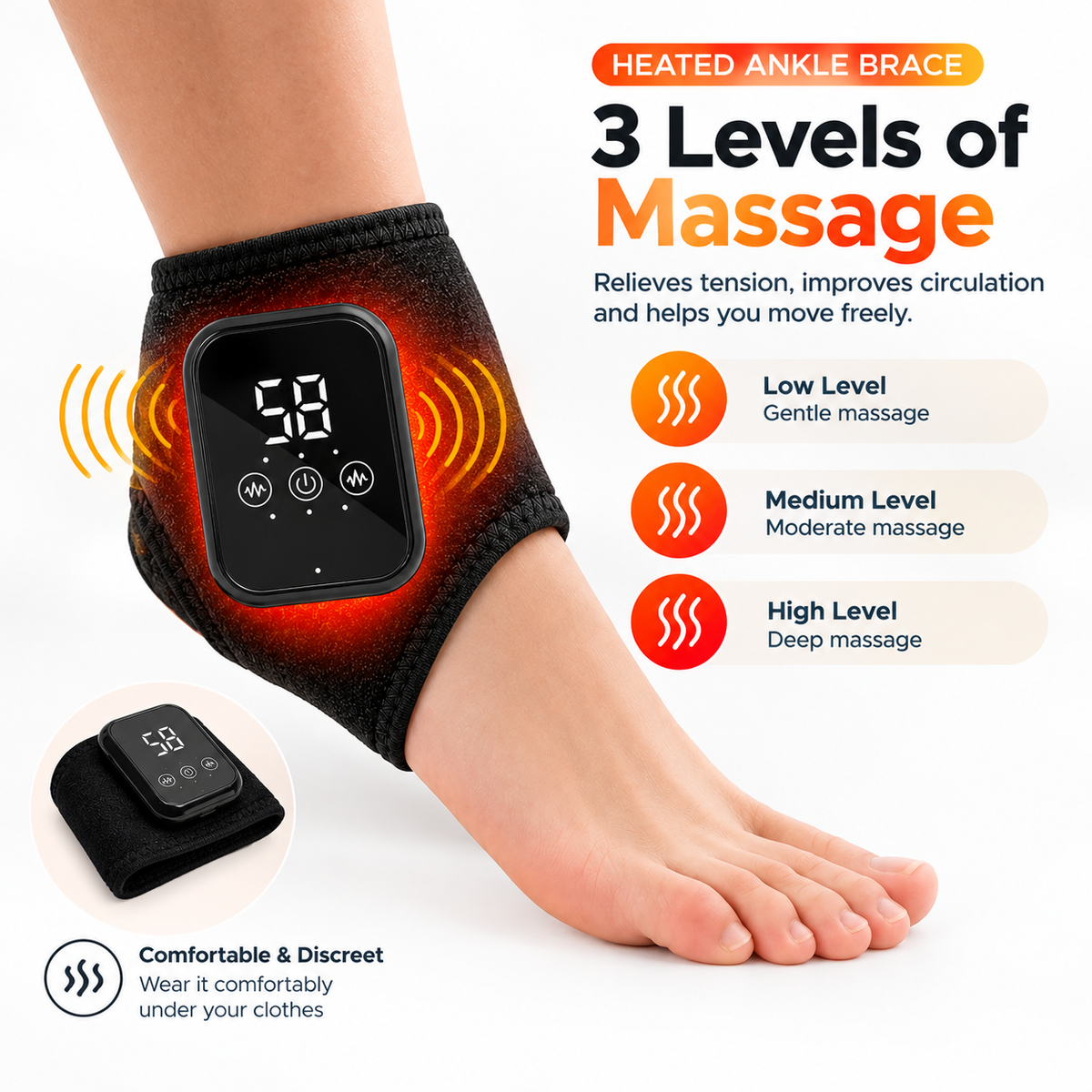 Electric Heated Wrist Brace with Vibration Massage